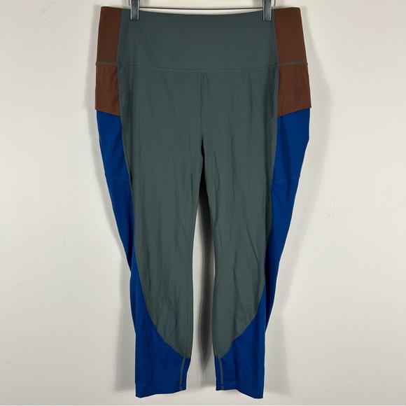 ❤️ Eddie Bauer Colorblock Leggings in Gray, Blue, and Brown 2X - Picture 1 of 10